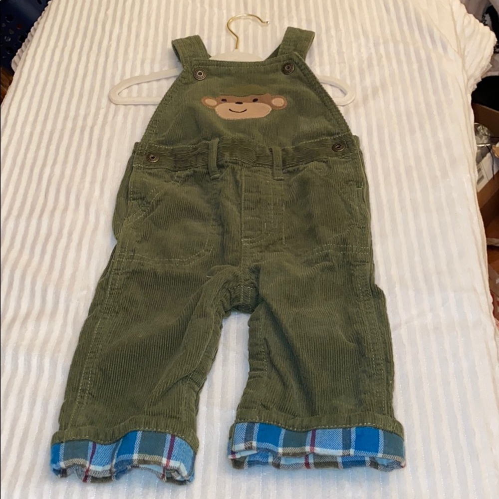 Olive Gymboree bear baby overalls size 6-12